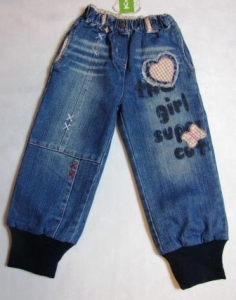 джинс капрі для дівчинки на резинці ― Максимка - красивий дитячий одяг оптом та в роздріб.