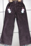 corduroy pants with flowers