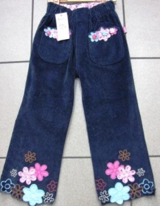 corduroy pants with flowers ― Maksimka - quality children's clothing.