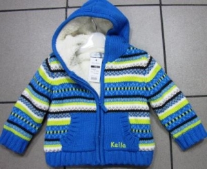fur-lined jacket with ornament ― Maksimka - quality children's clothing.