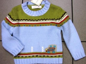 светр з орнаментом і машинкою ― Максимка - красивий дитячий одяг оптом та в роздріб.