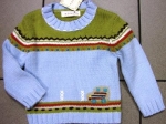 свитер с орнаментом и машинкой