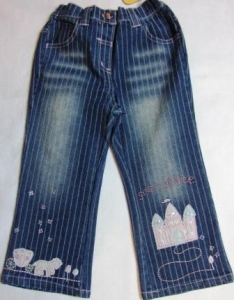 джинсы в полоску с каретой ― Максимка - красивая детская одежда оптом и в розницу.