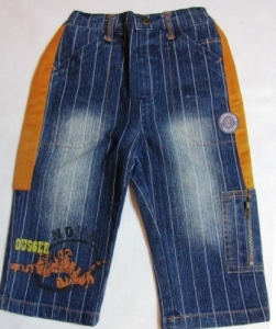 джинсы в полоску с тигром ― Максимка - красивая детская одежда оптом и в розницу.