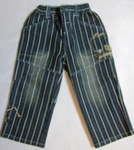 jeans, striped with cars ― Maksimka - quality children's clothing.