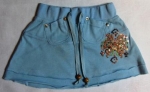 blue knitted skirt